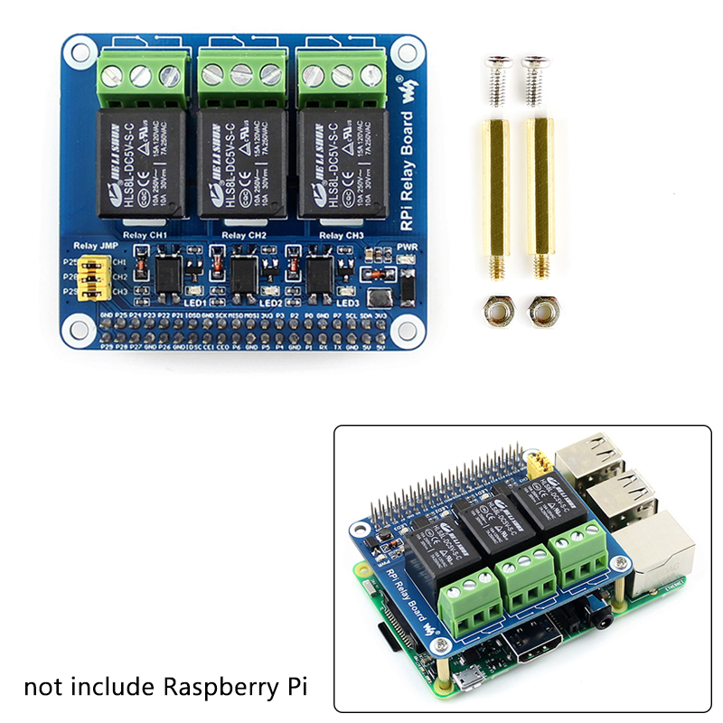 Home Automation Raspberry Pi - Ahududu Pi için 3 kanal röle