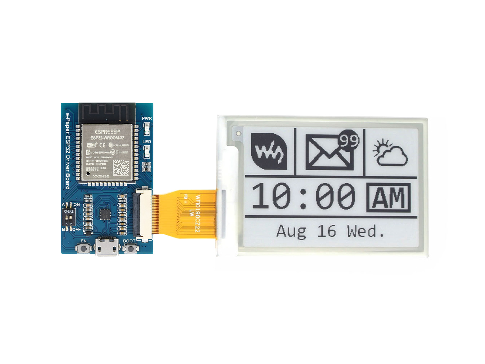 Waveshare ESP32 Epaper Sürücü  - Display Epaper 2.9 incelemesi ve fiyatı